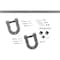 Ekena Millwork Premium Horseshoe Barn Door Hardware Set w/ 4' Track for 1 3/8" Doors, Flint Gray GB60013H24FG - alternate 5